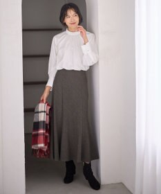 ANY 【ウエストゴム】ライトツイードマーメーイドスカート