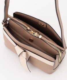 LA BAGAGERIE 【maison vert】 【超軽量・多収納】バイカラーリボンショルダーバッグ