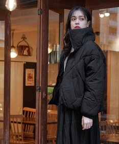 Tiaclasse スタンドネックキルティング中綿ジャケット