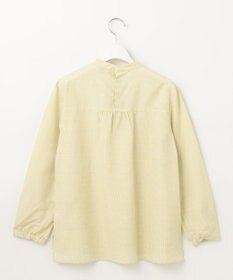 J.PRESS LADIES L 【洗える】セルロース チェック スタンドカラー ブラウス