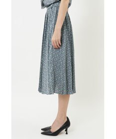 DAKS サテンプリントプリーツスカート