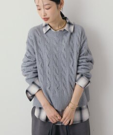 AMERICAN HOLIC ミドルゲージケーブルニットプルオーバー