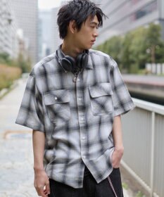 WEGO オンブレチェックシャツ（SS）