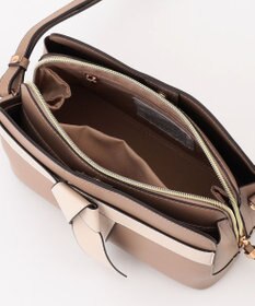 LA BAGAGERIE 【maison vert】 【超軽量・多収納】バイカラーリボンショルダーバッグ