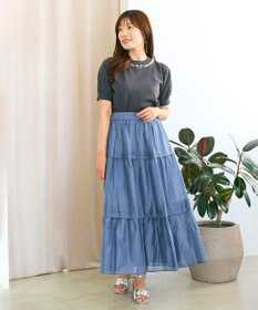 Feroux ビジューネックレスニット