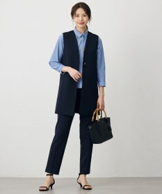 J.PRESS LADIES L 【洗える】T/Rアルガンシルク テーパード パンツ