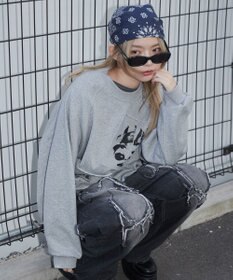 WEGO 【ユニセックス着用ITEM】フォトペーストグラフィックプルオーバー