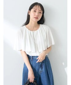 earth music&ecology ケープカラーブラウス