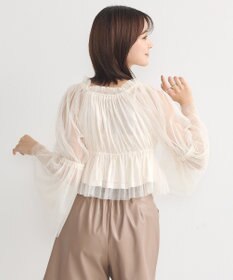 earth music&ecology チュールブラウス