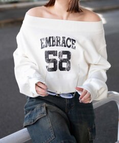 WEGO オフショルショートスウェット