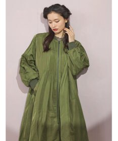 Green Parks ■ＥＳＣＡＲ　ピンタックミリタリーロングコート