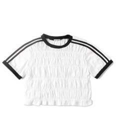 WEGO ラインデザインシャーリングトップス