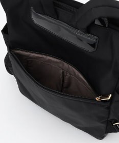 LA BAGAGERIE ツイルナイロン×エナメル リュックサック