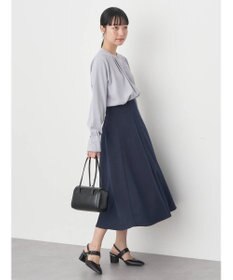 earth music&ecology ノーカラーフロントタックブラウス