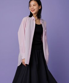 ICB L 【洗える】トリアセコットンシアー ドルマンスリーブシャツ