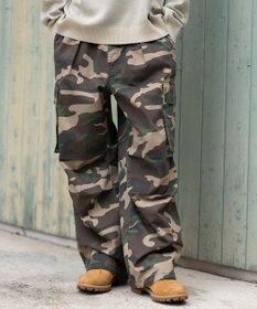 WEGO 【ユニセックス着用ITEM/SMLサイズ展開】イージーワイドカーゴパンツ