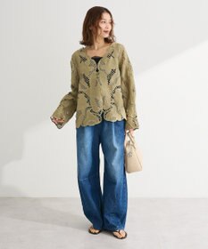 Green Parks ヒゲレーススクエアキャミソール