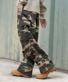 WEGO 【ユニセックス着用ITEM/SMLサイズ展開】イージーワイドカーゴパンツ