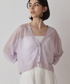 GRACE CONTINENTAL シアージョーゼットカーディガン