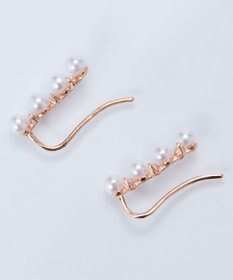 Phoebe 2wayパールブリンクピアス&イヤリング　ローズゴールド