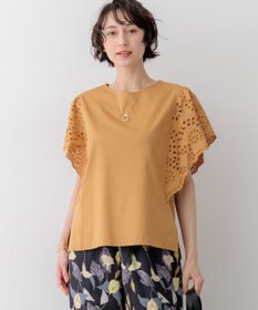23区 S 【先行予約】カットワークエンブロイダリー デザインスリーブ トップス