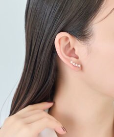 Phoebe 2wayパールブリンクピアス&イヤリング　ローズゴールド