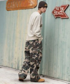 WEGO 【ユニセックス着用ITEM/SMLサイズ展開】イージーワイドカーゴパンツ