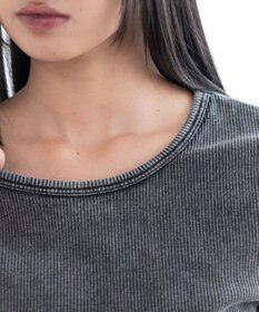 WEGO ヴィンテージウォッシュコンパクトリブT