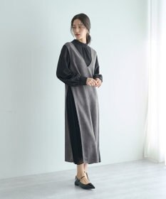 YECCA VECCA 【2点SET】ブラウスセットプリーツMIXジャンスカ