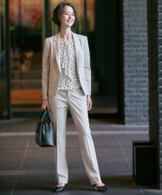 自由区 L 【洗える】WASHABLEPONTE テーパードパンツ