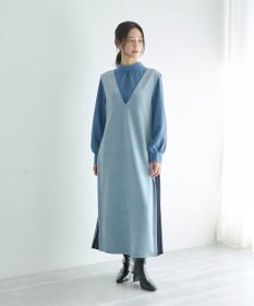 YECCA VECCA 【2点SET】ブラウスセットプリーツMIXジャンスカ