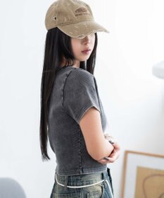 WEGO ヴィンテージウォッシュコンパクトリブT