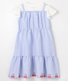 ANY KIDS ギンガム ドッキングワンピース