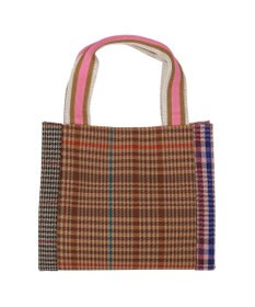 tsumori chisato CARRY フレームチェックキラネコ ハンドバッグ 手提げ ミニバッグ