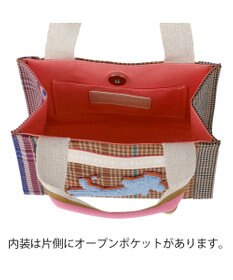 tsumori chisato CARRY フレームチェックキラネコ ハンドバッグ 手提げ ミニバッグ