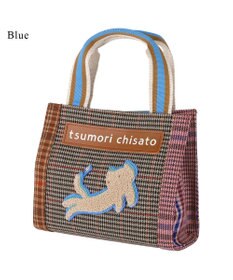 tsumori chisato CARRY フレームチェックキラネコ ハンドバッグ 手提げ ミニバッグ
