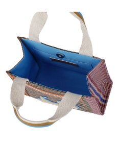 tsumori chisato CARRY フレームチェックキラネコ ハンドバッグ 手提げ ミニバッグ