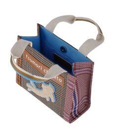 tsumori chisato CARRY フレームチェックキラネコ ハンドバッグ 手提げ ミニバッグ