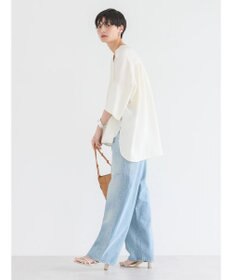 AMERICAN HOLIC 接触冷感スキッパーバックギャザーブラウス