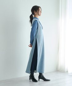 YECCA VECCA 【2点SET】ブラウスセットプリーツMIXジャンスカ