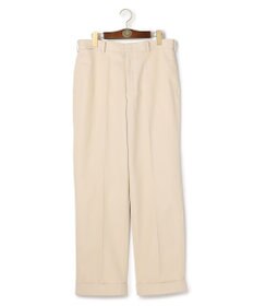 J.PRESS MEN 【J.PRESS ORIGINALS】Cotton Polyester Drill New Piped Stem Slacks / Big Back Belt / Japan Made