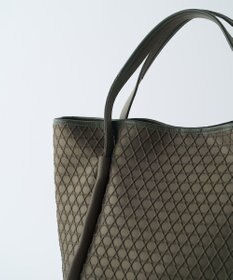 MIYABIYA LAQUOH【撥水加工】篭目柄エンボスボンディングトートL