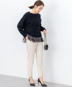 組曲 【加藤ローサさん着用】ウールカシミヤミックスボートネック ニット