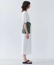 BEIGE， 【洗える】BERNARD / リネンワイドポケット付きラップベルト