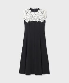 GRACE CONTINENTAL 刺繍カラー付ドレス