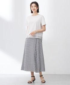 J.PRESS LADIES 【WEB限定カラーあり・洗える】コットンスムース シアーデザイン カットソー