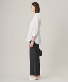 ICB 【洗える】 クリーンブロード バンドカラーシャツ