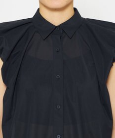 uncrave 【新色追加・洗濯機洗い可】シアー タックスリーブブラウス（uncrave STANDARD）