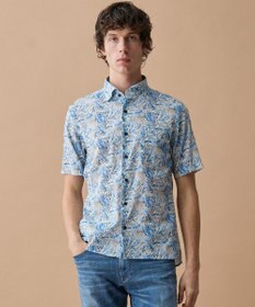 JOSEPH ABBOUD 【清涼・JAPANファブリック】パナマボイルリゾートプリントシャツ