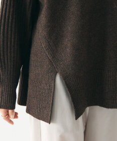 CRAFT STANDARD BOUTIQUE 編み違い斜めスリットニットチュニック